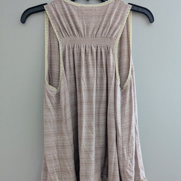 Daytrip Womens Boho Lace Trim Sleeveless Dress Vest Cover Up Size Large - Picture 2 of 5